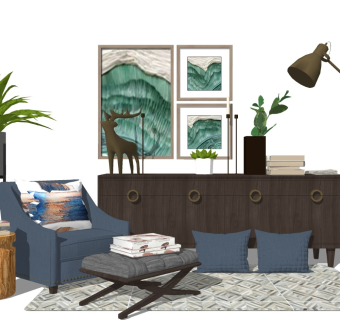 精品客厅设计家具模型 (72)